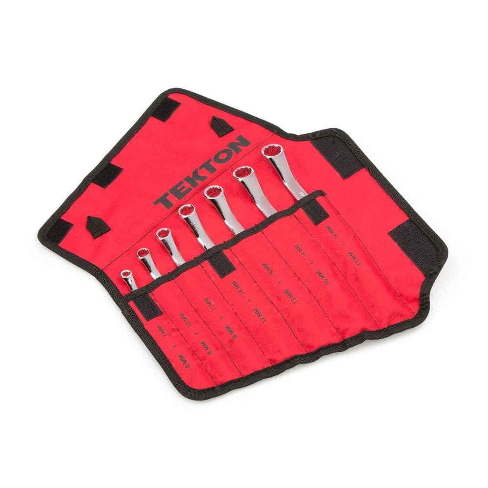 TEKTON 45-Degree Offset Box End Wrench Set, 7-Piece (6-19 mm) - Pouch 1 TEKTON 45-Degree Offset Box End Wrench Set, 7-Piece (6-19 mm) - Pouch