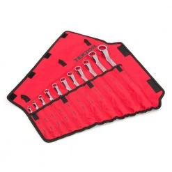 TEKTON 45-Degree Offset Box End Wrench Set, 11-Piece (6-32 mm) - Pouch