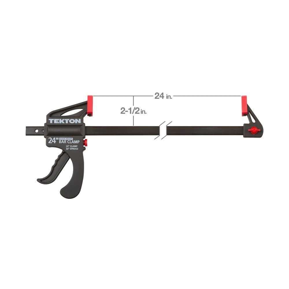 TEKTON 24 in. Ratchet Bar Clamp / 30 in. Spreader 3 TEKTON 24 in. Ratchet Bar Clamp / 30 in. Spreader - Image 3