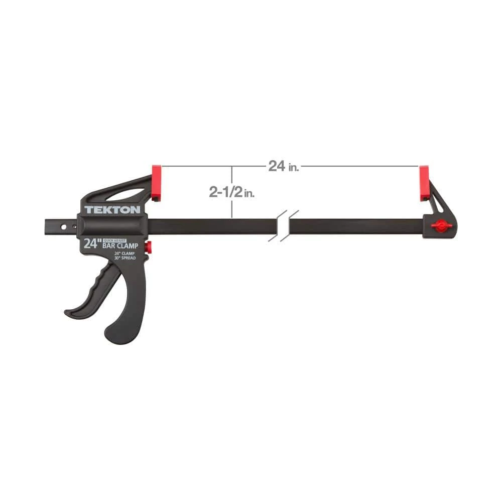 TEKTON 24 in. Ratchet Bar Clamp / 30 in. Spreader 2 TEKTON 24 in. Ratchet Bar Clamp / 30 in. Spreader - Image 2