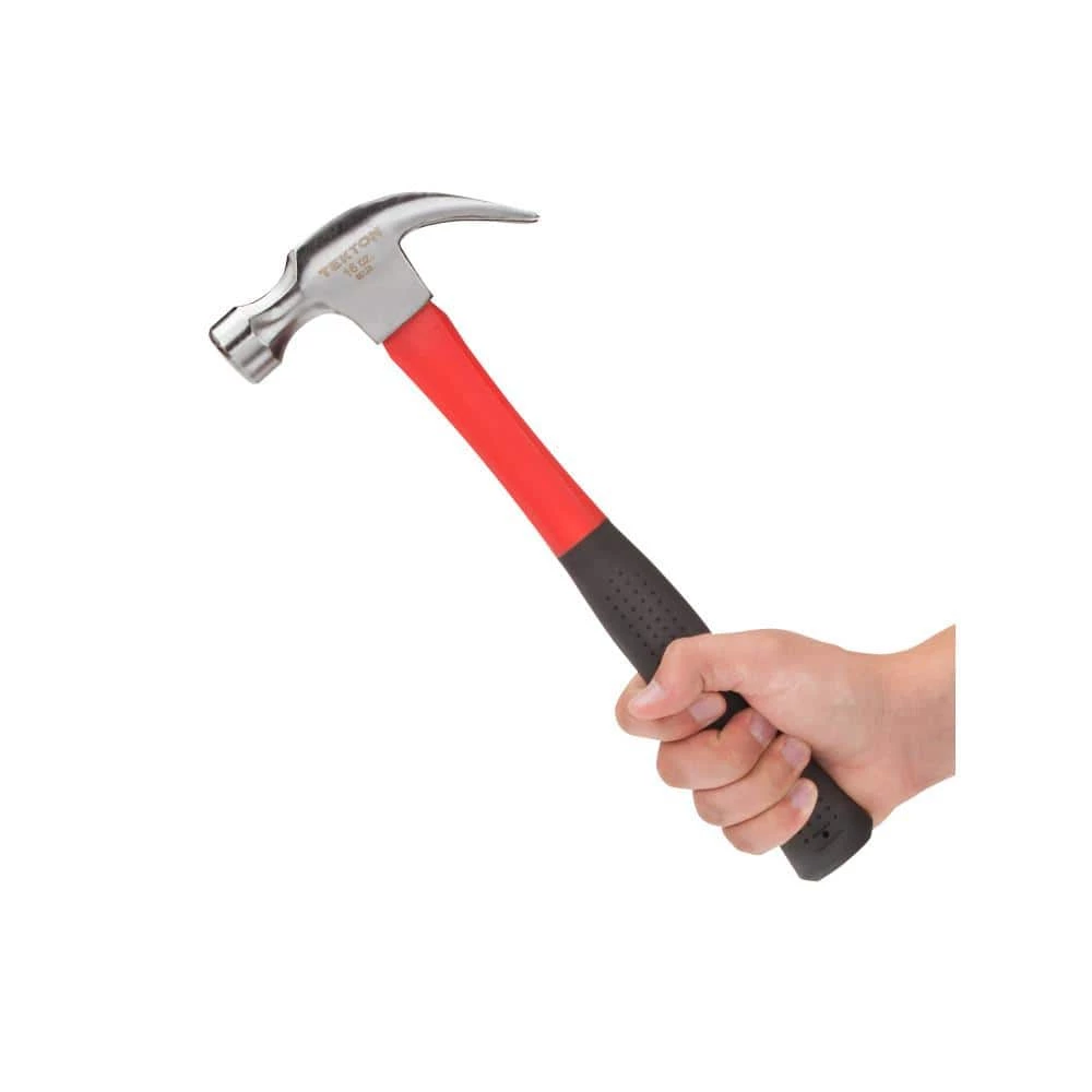 TEKTON 16 oz. Jacketed Fiberglass Claw Hammer 5 TEKTON 16 oz. Jacketed Fiberglass Claw Hammer - Image 5