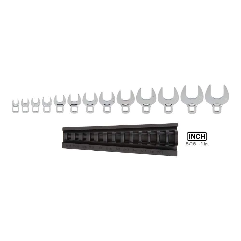 TEKTON 3/8 in. Drive Crowfoot Wrench Set, 13-Piece (5/16 in. - 1 in.) - Rack 2 TEKTON 3/8 in. Drive Crowfoot Wrench Set, 13-Piece (5/16 in. - 1 in.) - Rack - Image 2