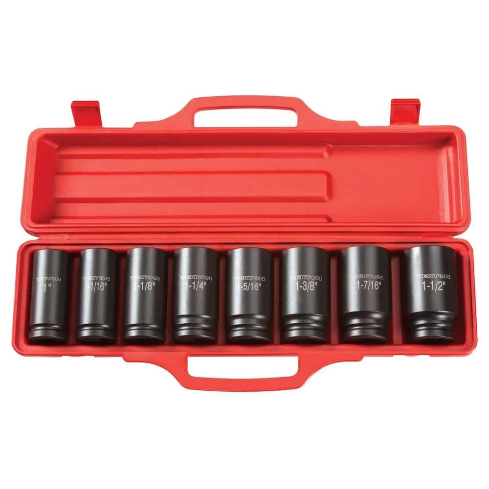 TEKTON 3/4 in. Drive 1 - 1-1/2 in. 6-Point Deep Impact Socket Set 1 TEKTON 3/4 in. Drive 1 - 1-1/2 in. 6-Point Deep Impact Socket Set