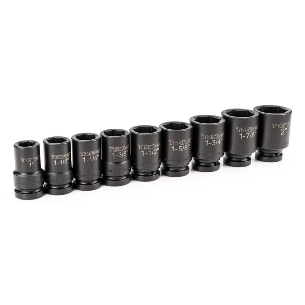TEKTON 1 in. Drive 1-2 in. 6-Point Deep Impact Socket Set (9-Piece) 3 TEKTON 1 in. Drive 1-2 in. 6-Point Deep Impact Socket Set (9-Piece) - Image 3
