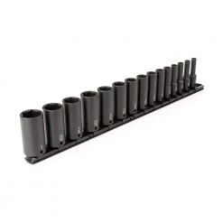 TEKTON 3/8 in. Drive Deep 6-Point Impact Socket Set, 15-Piece (1/4 in. - 1 in.)