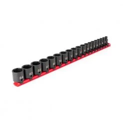 TEKTON 3/8 in. Drive 6-Point Impact Socket Set, 19-Piece (6 mm - 24 mm)
