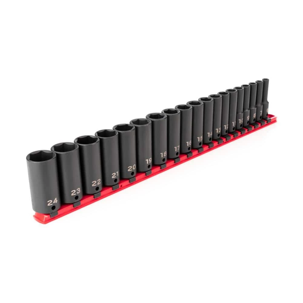 TEKTON 3/8 in. Drive Deep 6-Point Impact Socket Set, 19-Piece (6 mm - 24 mm) 1 TEKTON 3/8 in. Drive Deep 6-Point Impact Socket Set, 19-Piece (6 mm - 24 mm)