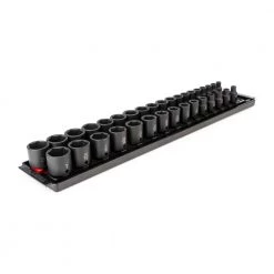 TEKTON 3/8 in. Drive 6-Point Impact Socket Set, 34-Piece (1/4-1 in, 6 mm - 24 mm)