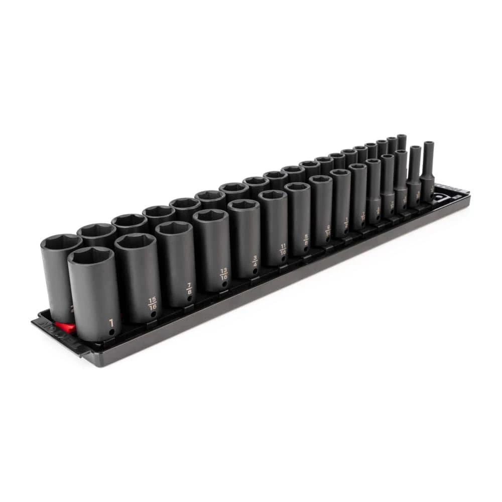 TEKTON 3/8 in. Drive Deep 6-Point Impact Socket Set, 34-Piece (1/4-1 in, 6 mm - 24 mm) 1 TEKTON 3/8 in. Drive Deep 6-Point Impact Socket Set, 34-Piece (1/4-1 in, 6 mm - 24 mm)