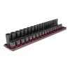 TEKTON 3/8 in. Drive 6-Point Impact Socket Set, 38-Piece (6-24 mm) with Rails