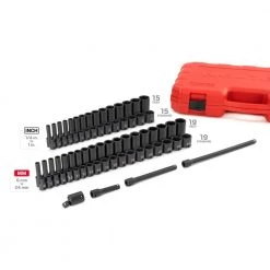 TEKTON 3/8 in. Drive 6-Point Impact Socket Set, 72-Piece (1/4 in. - 1 in., 6 mm - 24 mm) -TEKTON Sales Store tekton impact socket sets sid91404 1d 1000