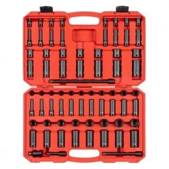 TEKTON 3/8 in. Drive 12-Point Impact Socket Set, 72-Piece (1/4 - 1 in., 6 - 24 mm)