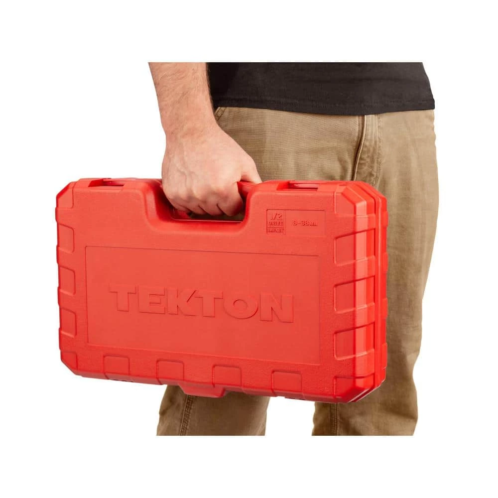 TEKTON 1/2 in. Drive 6-Point Impact Socket Set, 31-Piece (8 mm - 38 mm) 4 TEKTON 1/2 in. Drive 6-Point Impact Socket Set, 31-Piece (8 mm - 38 mm) - Image 4