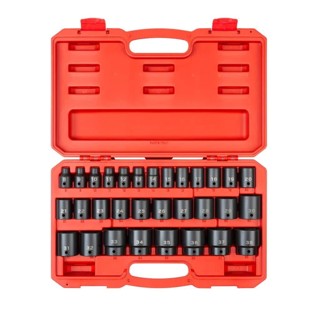 TEKTON 1/2 in. Drive 6-Point Impact Socket Set, 31-Piece (8 mm - 38 mm) 1 TEKTON 1/2 in. Drive 6-Point Impact Socket Set, 31-Piece (8 mm - 38 mm)