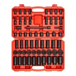 TEKTON 1/2 in. Drive 6-Point Impact Socket Set, 57-Piece (10 mm - 36 mm)