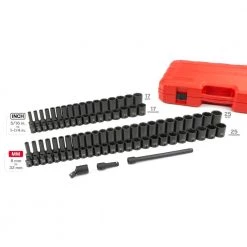 TEKTON 1/2 in. Drive 6-Point Impact Socket Set, 87-Piece (5/16 in. - 1-1/4 in., 8 mm - 32 mm) -TEKTON Sales Store tekton impact socket sets sid92407 66 1000 1