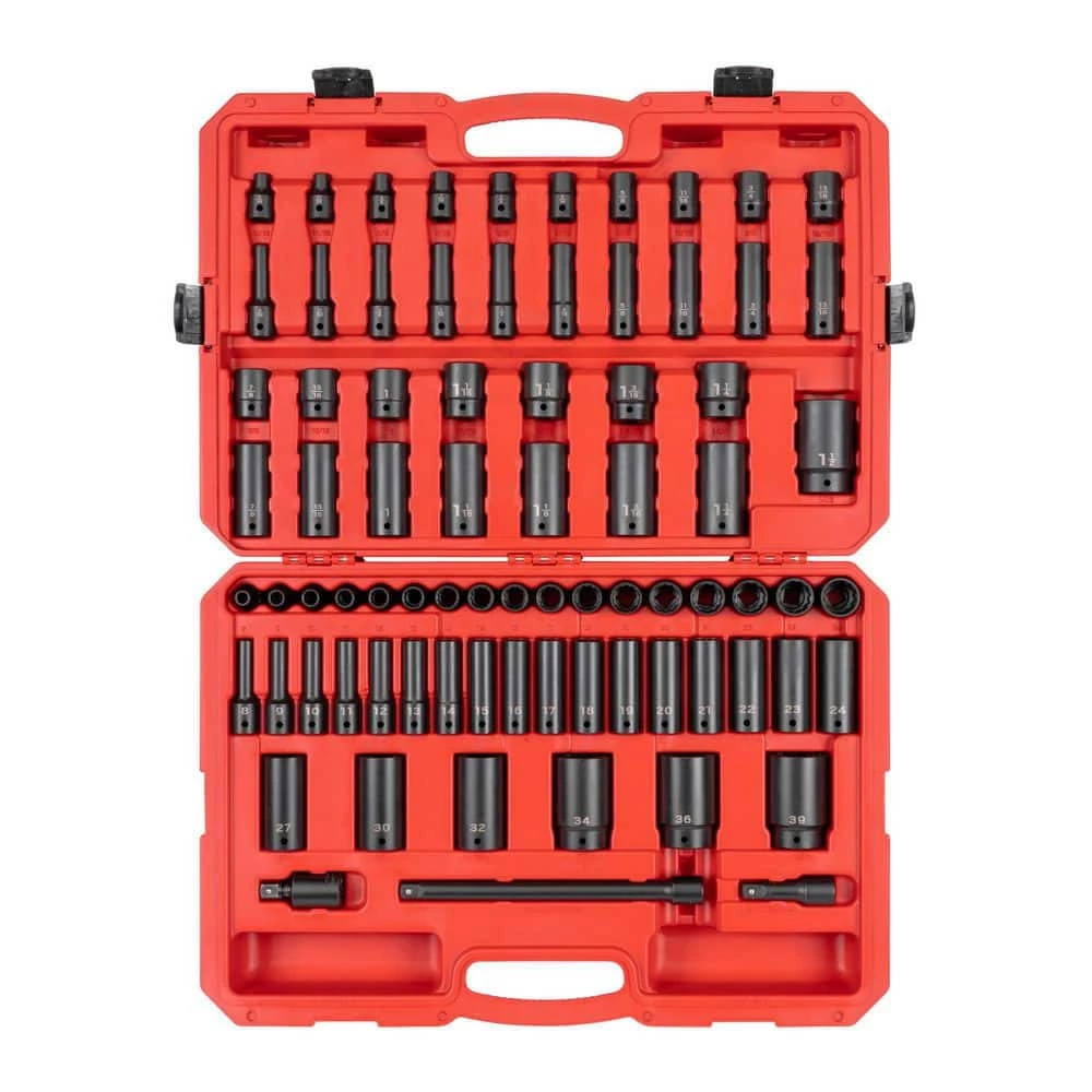 TEKTON 1/2 in. Drive 12-Point Impact Socket Set, 78-Piece (5/16 - 1-1/2 in., 8-39 mm) 1 TEKTON 1/2 in. Drive 12-Point Impact Socket Set, 78-Piece (5/16 - 1-1/2 in., 8-39 mm)