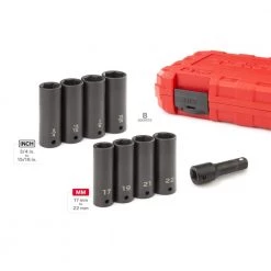 TEKTON 1/2 in. Drive Impact Lug Nut Socket Set (9-Piece) -TEKTON Sales Store tekton impact socket sets sid92415 77 1000