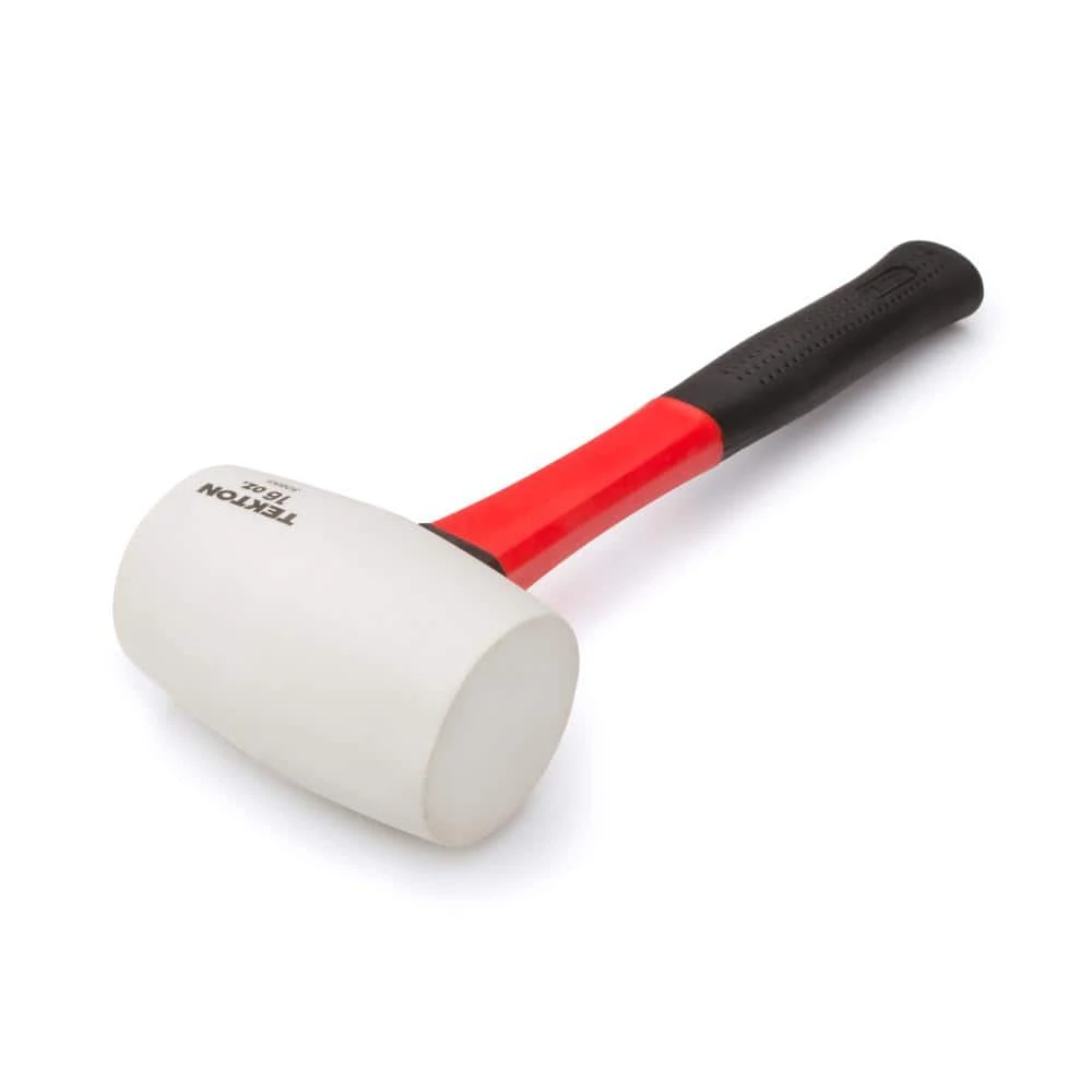 TEKTON 16 oz. Fiberglass Handle White Rubber Mallet 2 TEKTON 16 oz. Fiberglass Handle White Rubber Mallet - Image 2
