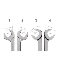 TEKTON 1-1/16 in. to 1-1/4 in. Angle Head Open End Wrench Set (4-Piece) -TEKTON Sales Store tekton open end wrenches wae90101 a0 1000