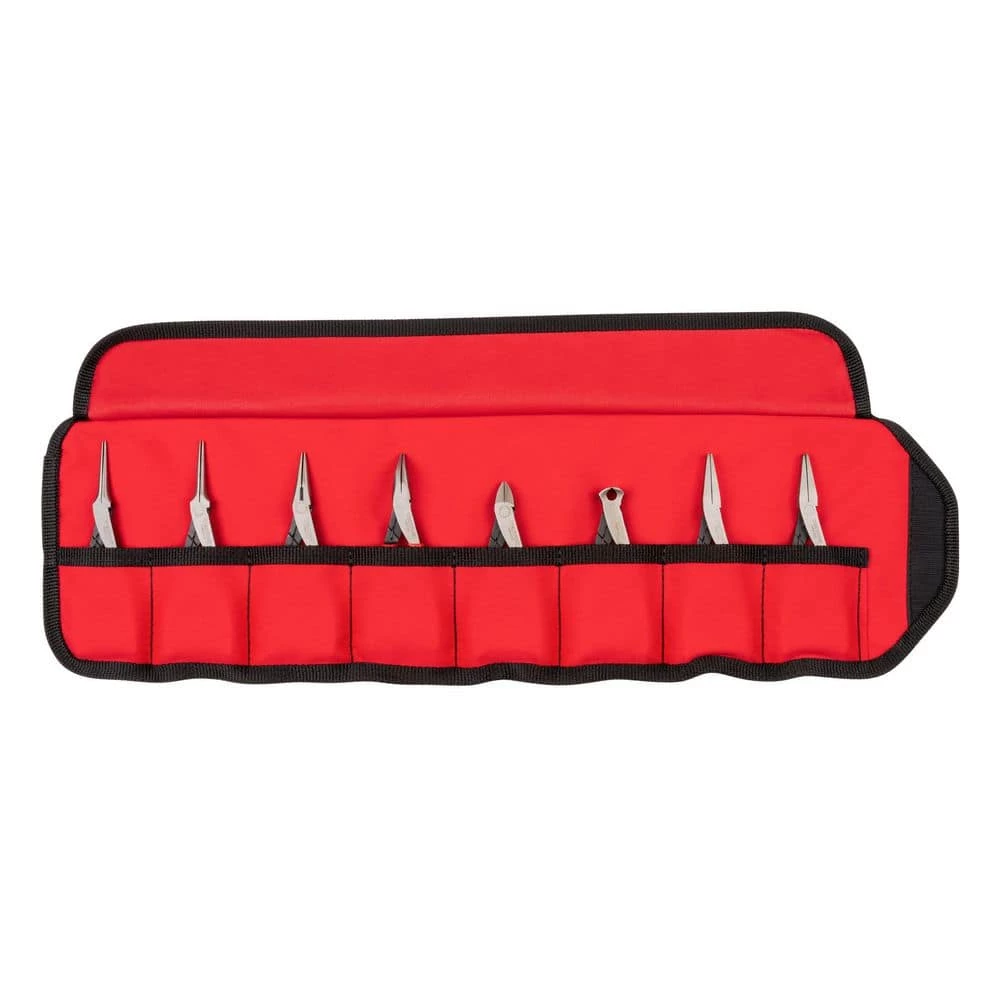 TEKTON Mini Pliers Set, 8-Piece (Needle Nose, Long Nose, Flat Nose, Cutting) with Pouch 1 TEKTON Mini Pliers Set, 8-Piece (Needle Nose, Long Nose, Flat Nose, Cutting) with Pouch