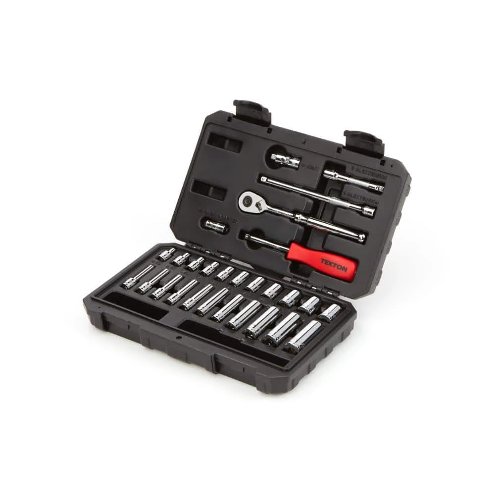 TEKTON 1/4 in. Drive 6-Point Socket and Ratchet Set (29-Piece) 10 TEKTON 1/4 in. Drive 6-Point Socket and Ratchet Set (29-Piece) - Image 10