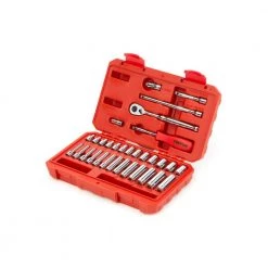 TEKTON 1/4 in. Drive 6-Point Socket and Ratchet Set (33-Piece) 19 TEKTON 1/4 in. Drive 6-Point Socket and Ratchet Set (33-Piece) -TEKTON Sales Store tekton ratchet socket sets skt05201 44 1000