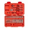 TEKTON 1/4 in. Drive 6-Point Socket and Ratchet Set (33-Piece)