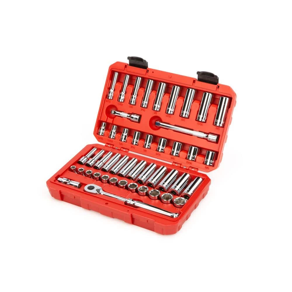 TEKTON 3/8 in. Drive 6-Point Socket and Ratchet Set (47-Piece) (5/16 in. - 3/4 in., 8 mm - 19 mm) 8 TEKTON 3/8 in. Drive 6-Point Socket and Ratchet Set (47-Piece) (5/16 in. - 3/4 in., 8 mm - 19 mm) - Image 8