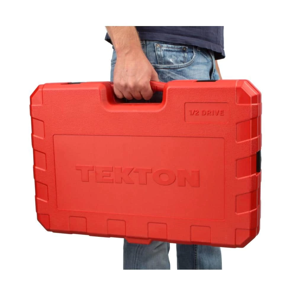 TEKTON 1/2 in. Drive 6-Point Socket and Ratchet Set (84-Piece, 3/8 in. to 1-5/16 in., 10 mm to 32 mm) 8 TEKTON 1/2 in. Drive 6-Point Socket and Ratchet Set (84-Piece, 3/8 in. to 1-5/16 in., 10 mm to 32 mm) - Image 8