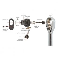 TEKTON 3/8 in. Drive x 4.5 in. Quick-Release Ratchet (90T) -TEKTON Sales Store tekton ratchets srh11104 fa 1000