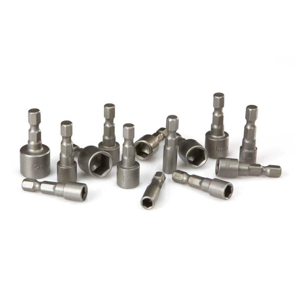 TEKTON 3/16-7/16 in., 5-12 mm Quick-Change Power Nut Driver Bit Set (14-Piece) 4 TEKTON 3/16-7/16 in., 5-12 mm Quick-Change Power Nut Driver Bit Set (14-Piece) - Image 4