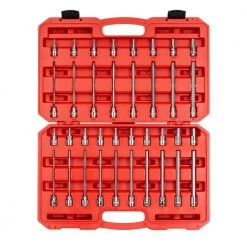 TEKTON 3/8 Inch Drive Hex Bit Socket Set, 36-Piece (1/8-3/8 in., 3-10 mm)
