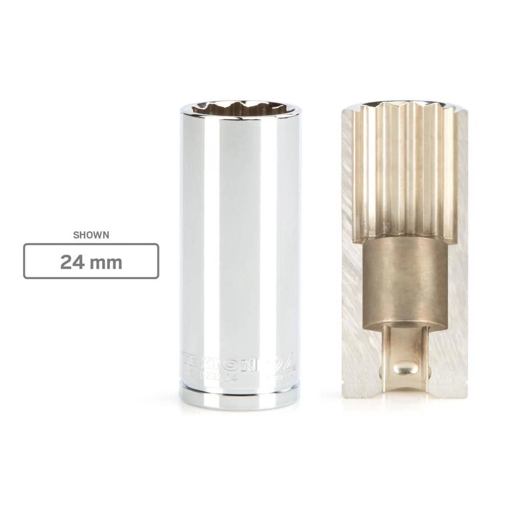 TEKTON 1/2 in. Drive x 17 mm Deep 12-Point Socket 3 TEKTON 1/2 in. Drive x 17 mm Deep 12-Point Socket - Image 3