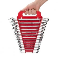 TEKTON 7.5 in. 15-Tool Store-and-Go Wrench Rack Keeper in Red -TEKTON Sales Store tekton tool accessories 79372 1f 1000