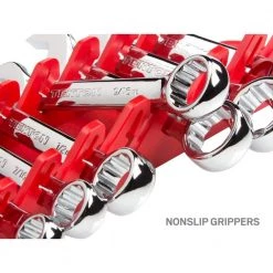 TEKTON 2.3 in. 8-Tool Store-and-Go Stubby Wrench Rack Keeper in Red -TEKTON Sales Store tekton tool accessories org21208 4f 1000