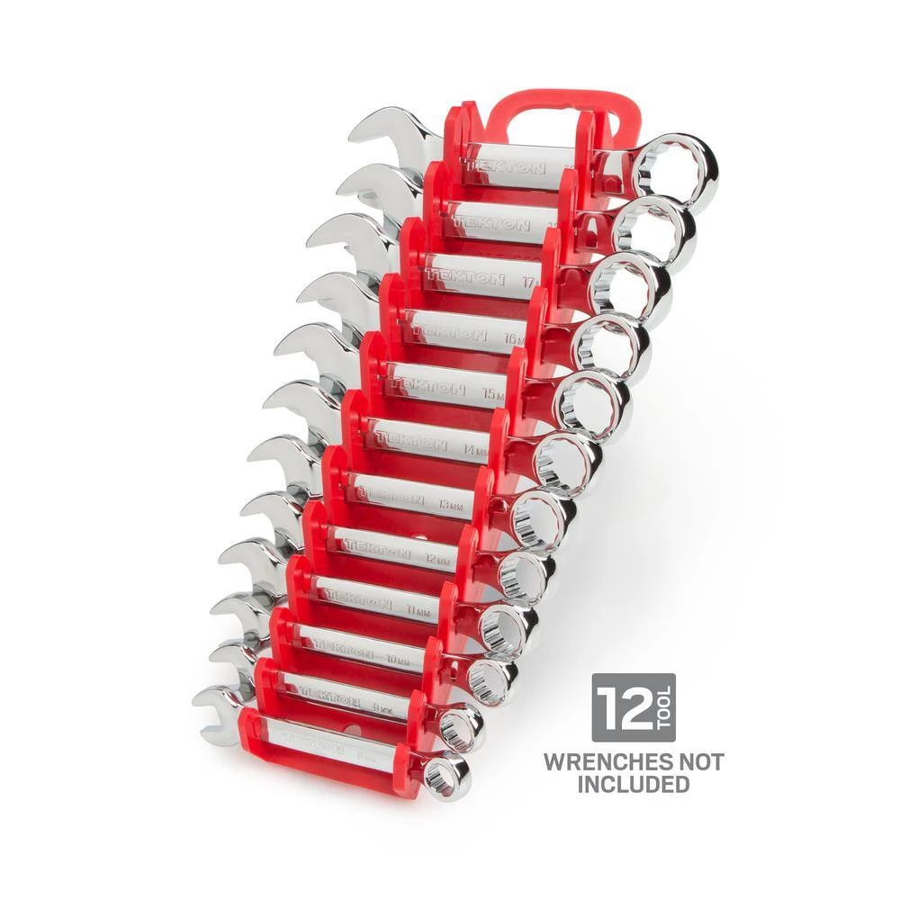 TEKTON 2.3 in. 12-Tool Store-and-Go Stubby Wrench Rack Keeper in Red 2 TEKTON 2.3 in. 12-Tool Store-and-Go Stubby Wrench Rack Keeper in Red - Image 2