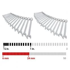 TEKTON 1/4-1 in., 6 mm - 24 mm Combination Wrench Set (34-Piece) -TEKTON Sales Store tekton wrench sets wcb90302 66 1000