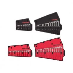 TEKTON Stubby and Standard Length Combination Wrench Set, 50-Piece (1/4-1 in., 8-22 mm) - Pouch
